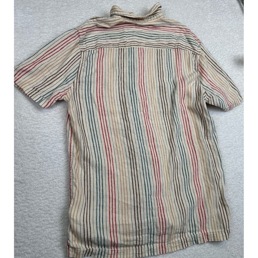 Madewell Easy Fit Striped Shirt Short Sleeve Button Up Women's size XS - Picture 2 of 10